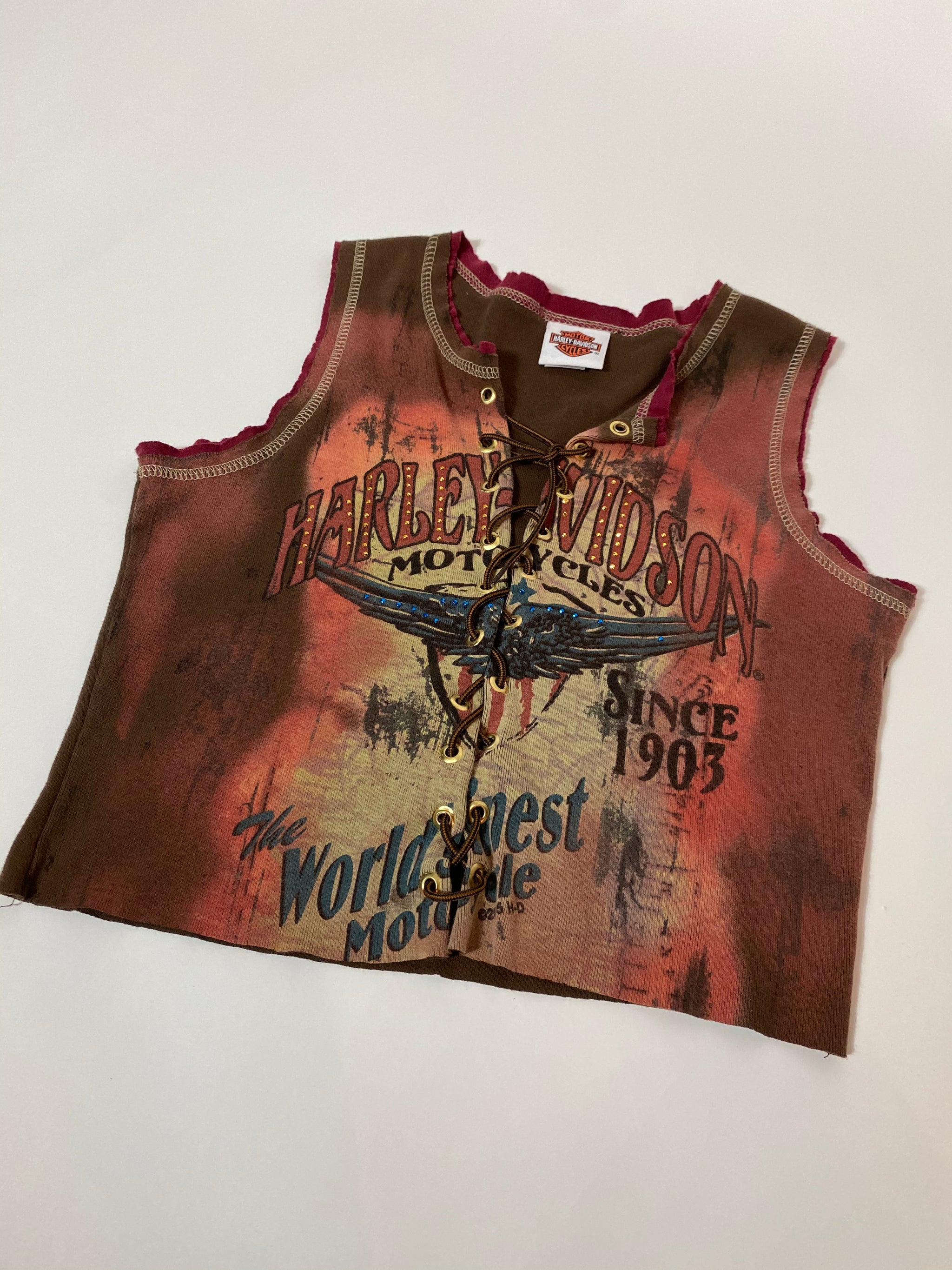 Sexy Lace-Up Harley Davidson Tank – LovedYouYesterday
